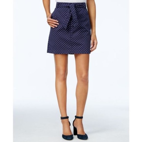 Tommy Hilfiger Dresses & Skirts - Tommy Hilfiger Polka Dot Cotton Mini Skirt Sz 12